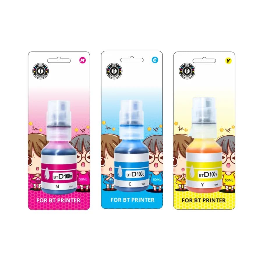 Tinta Blister/#BTD100 C M Y/ Formulada x50ML/brother