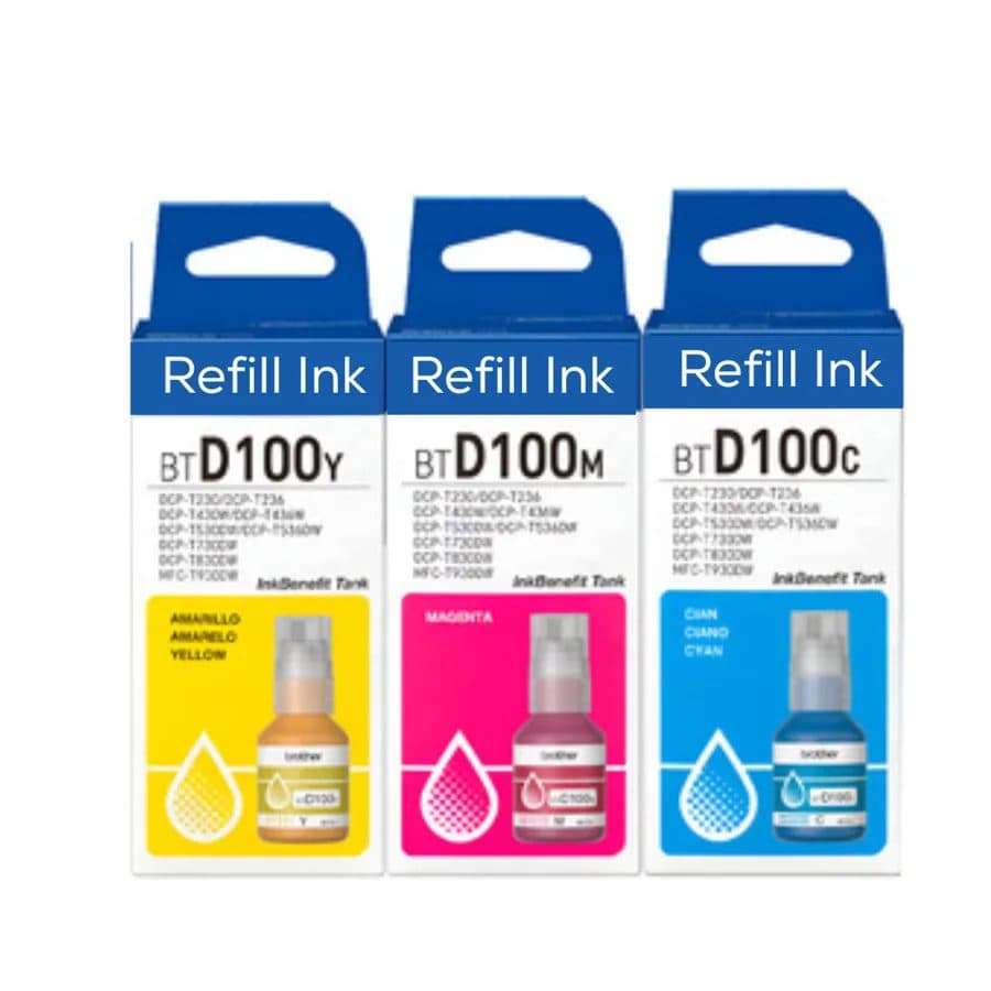 Tinta In Box/BTD100 M Y C /Premium Ink x50ML/brother Tinta In Box/BTD100 M Y C /Premium Ink x50ML/brother