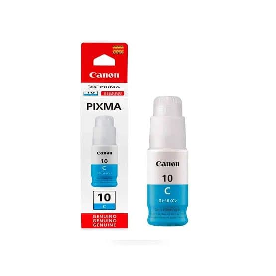 Botella Tinta Canon GI-10 Cyan 70ML TINTA CANON GI-10 CYAN X70ML (100% ORIGINAL)